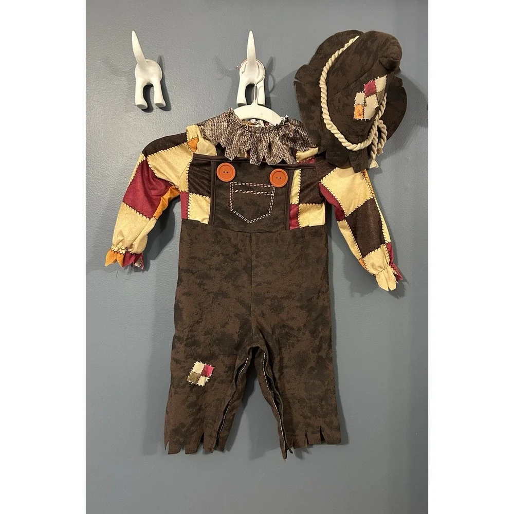Spirit Halloween Happy Harvest Scarecrow Overalls Infant Child Costume 18-24 Mo - Picture 1 of 7